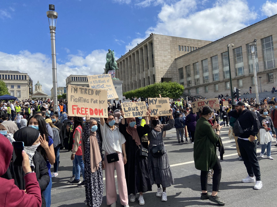Hoofddoekenprotest Brussel