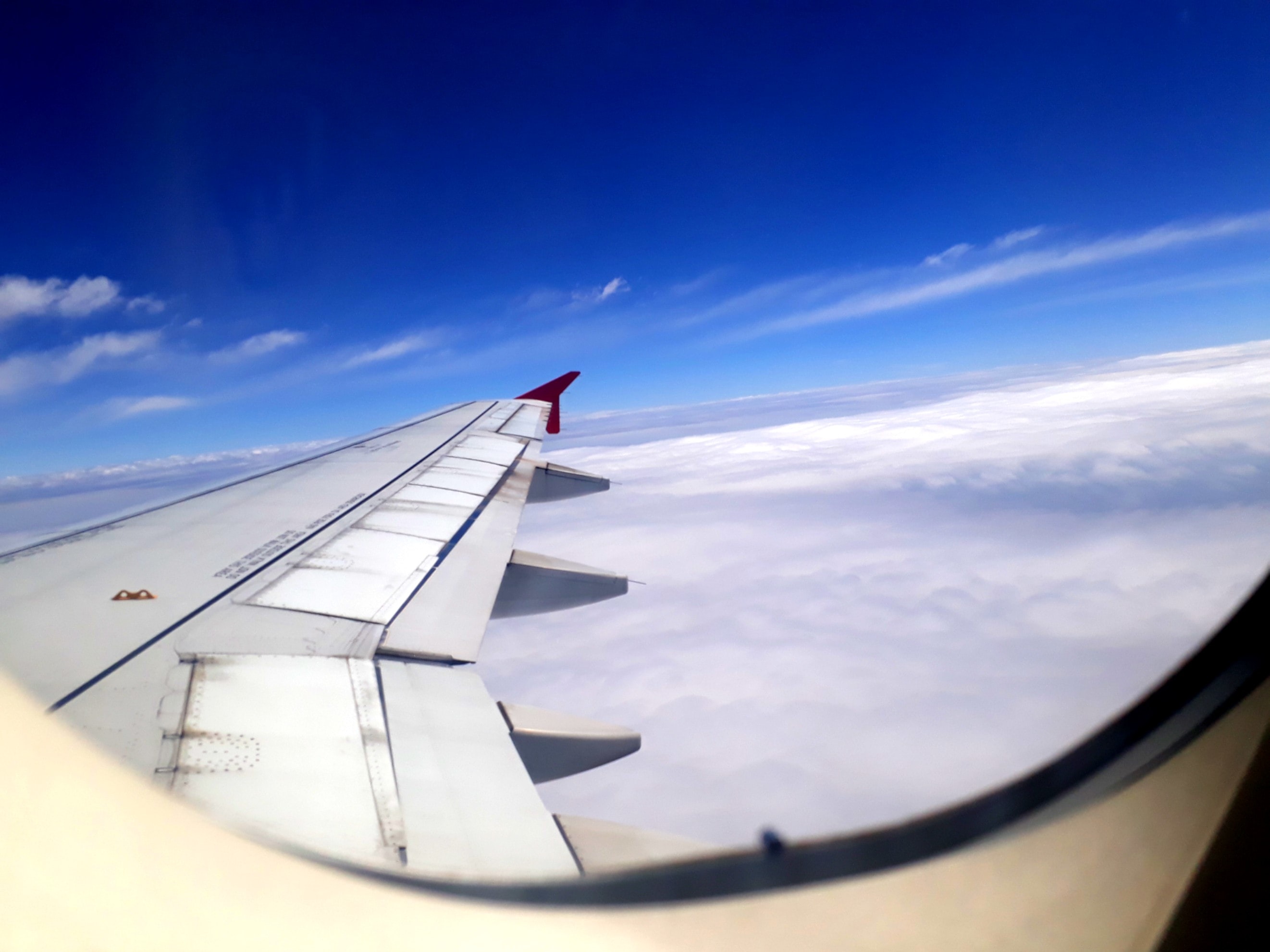 Uitzicht uit het vliegtuig