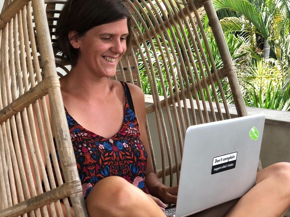 Nathalie als digital nomad in Bali