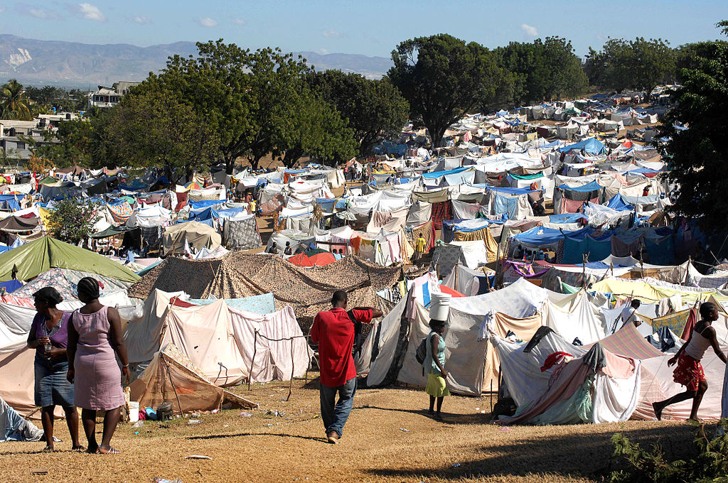 Een tentenkamp in Port au Prince, hoofdstad van Haïti